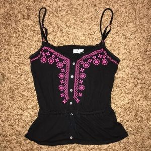 Cute black and pink tank